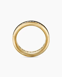 Streamline® Band Ring 18K Yellow Gold with Black Diamonds, 6mm
