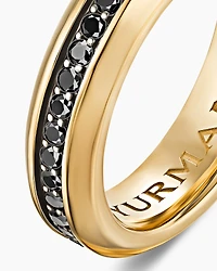Streamline® Band Ring 18K Yellow Gold with Black Diamonds, 6mm