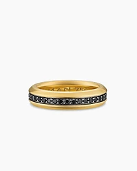 Streamline® Band Ring 18K Yellow Gold with Black Diamonds, 6mm