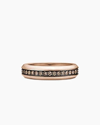Streamline® Band Ring 18K Rose Gold with Cognac Diamonds, 6mm