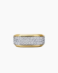 Streamline® Signet Ring 18K Yellow Gold with Diamonds, 10mm