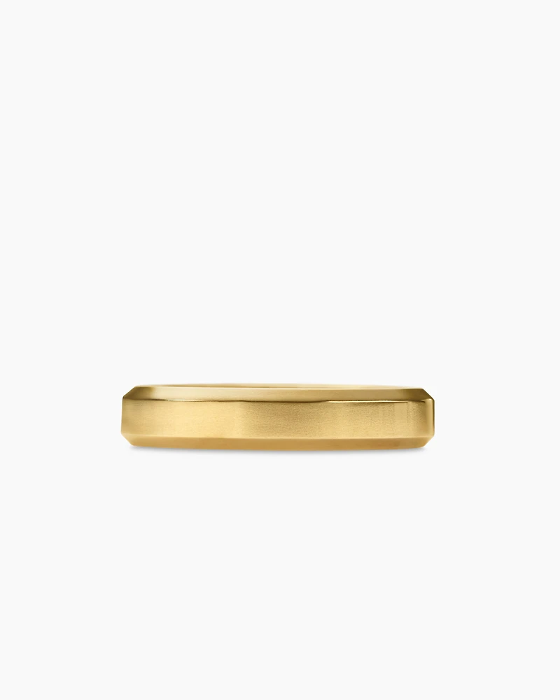 Beveled Band Ring in 18K Yellow Gold