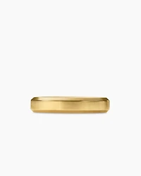Beveled Band Ring in 18K Yellow Gold