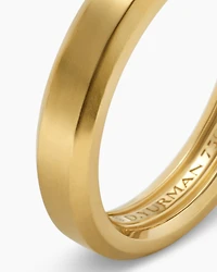 Beveled Band Ring in 18K Yellow Gold
