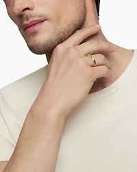 Beveled Band Ring in 18K Yellow Gold