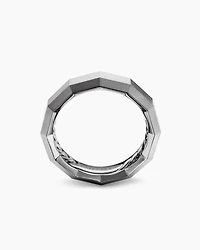 Faceted Band Ring in Grey Titanium