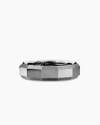Faceted Band Ring in Grey Titanium