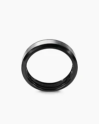 Beveled Band Ring Black Titanium with Grey Titanium
