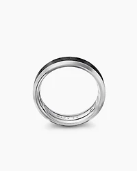 Bevelled Band Ring Grey Titanium with Black Titanium
