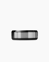 Beveled Band Ring Black Titanium with Grey Titanium