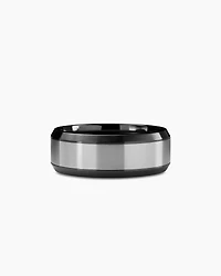 Beveled Band Ring Black Titanium with Grey Titanium
