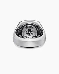 Petrvs® Horse Signet Ring in Sterling Silver with 18K Yellow Gold, 18.3mm