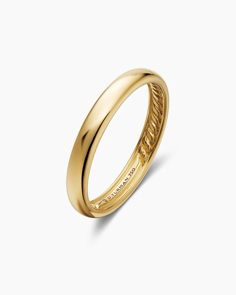 DY Classic Band Ring 18K Yellow Gold, 3.5mm