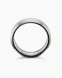 Bevelled Band Ring 18K White Gold, 6mm