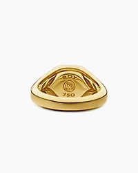 Streamline® Signet Ring 18K Yellow Gold with Black Onyx, 14mm