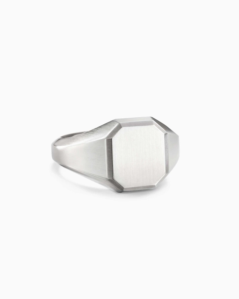 Streamline® Signet Ring Platinum, 14mm