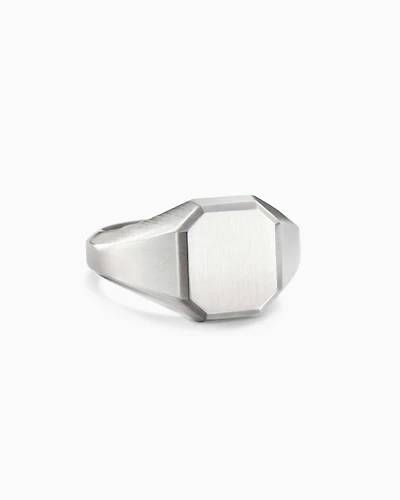 Streamline® Signet Ring Platinum, 14mm