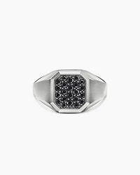 Streamline® Signet Ring Sterling Silver with Black Diamonds