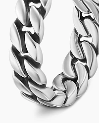 Curb Chain Band Ring Sterling Silver, 6mm