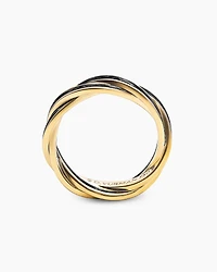DY Helios™ Band Ring 18K Yellow Gold with Forged Carbon, 9mm