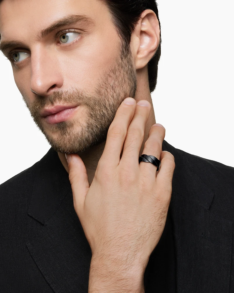 DY Helios™ Band Ring Black Titanium