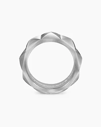 Pyramid Band Ring Sterling Silver, 8mm