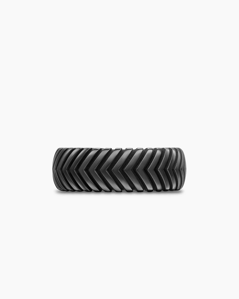 Chevron Band Ring Titanium