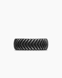 Chevron Band Ring Titanium