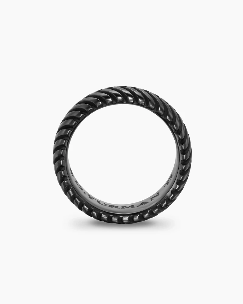 Chevron Band Ring Titanium