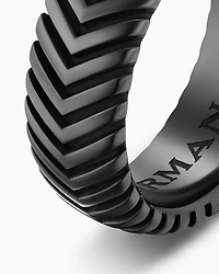 Chevron Band Ring Titanium