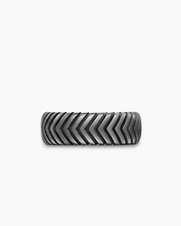 Chevron Band Ring Titanium