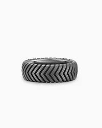 Chevron Band Ring Titanium