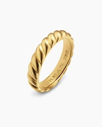 Sculpted Cable Band Ring 18K Yellow Gold, 5mm