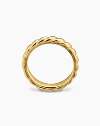 Sculpted Cable Band Ring 18K Yellow Gold, 5mm