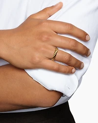 Sculpted Cable Band Ring 18K Yellow Gold, 5mm
