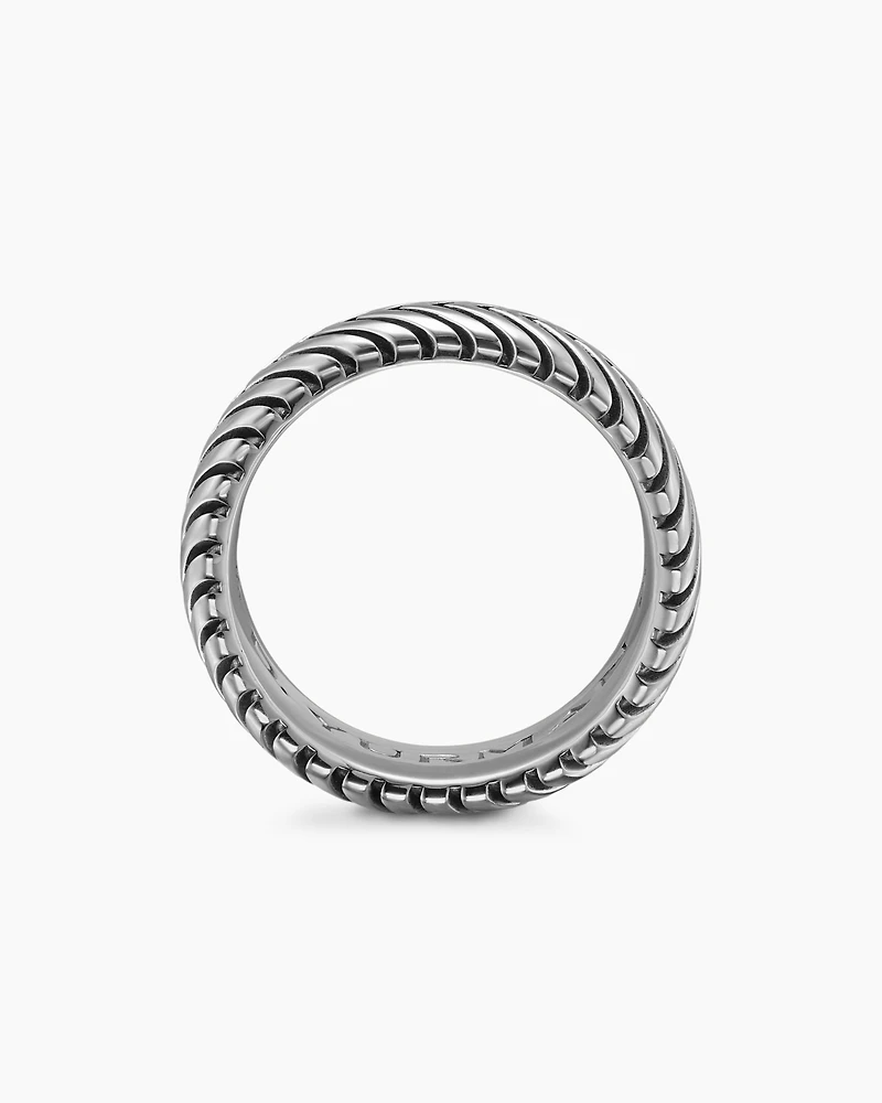 Chevron Band Ring Sterling Silver