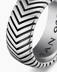 Chevron Band Ring Sterling Silver