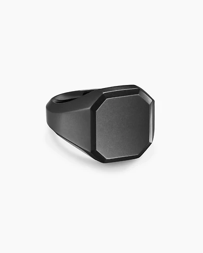 Streamline® Signet Ring Black Titanium