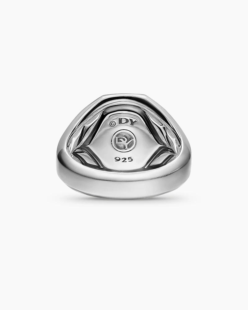 Streamline® Signet Ring Sterling Silver with Black Diamonds