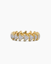 Armory® Band Ring in 18K Yellow Gold with Diamonds, 6.2mm