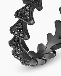 Armory® Band Ring Black Titanium with Diamonds, 6.2mm