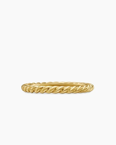 DY Cable Band Ring 18K Yellow Gold