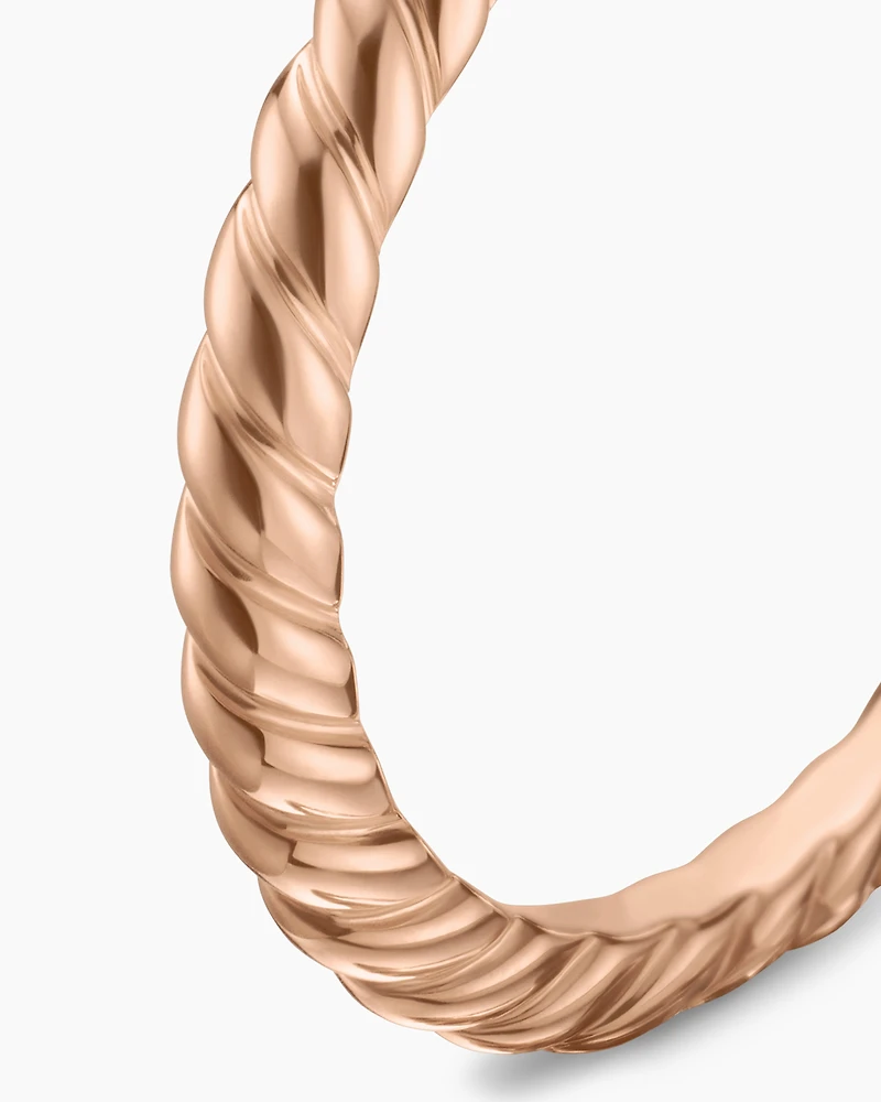 DY Cable Band Ring 18K Rose Gold, 2mm