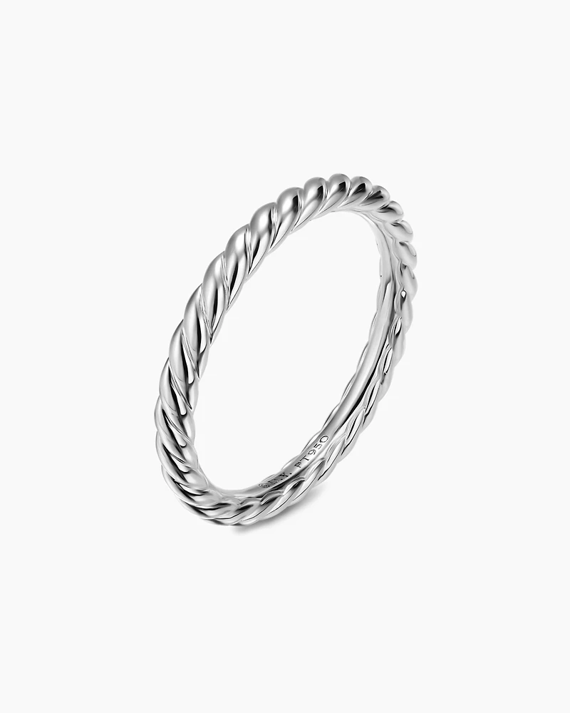DY Cable Band Ring Platinum