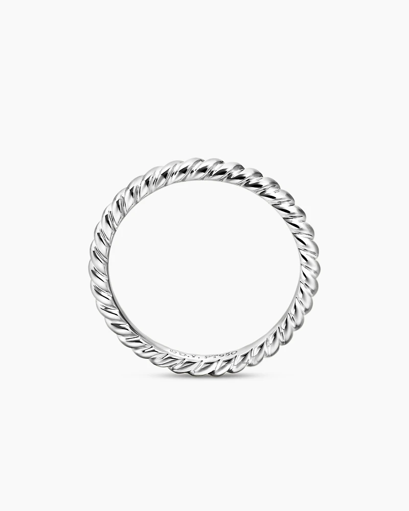 DY Cable Band Ring Platinum