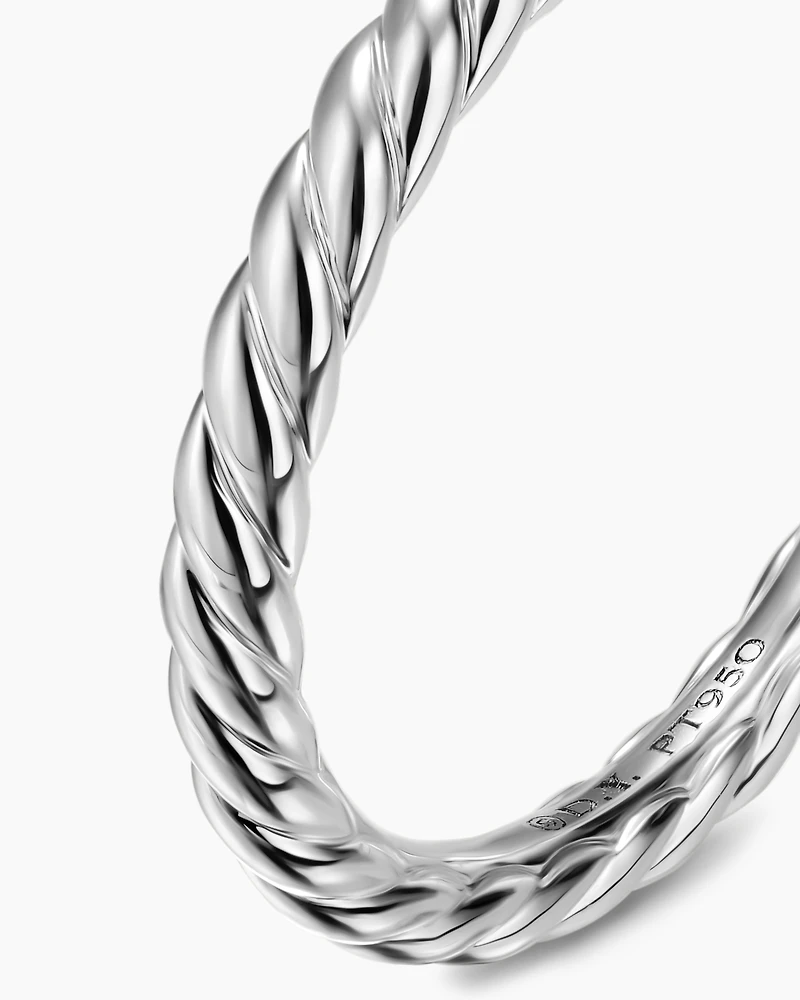 DY Cable Band Ring Platinum