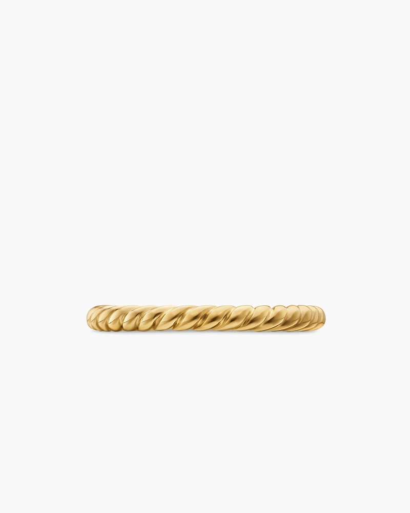 DY Cable Band Ring 18K Yellow Gold, 2.45mm
