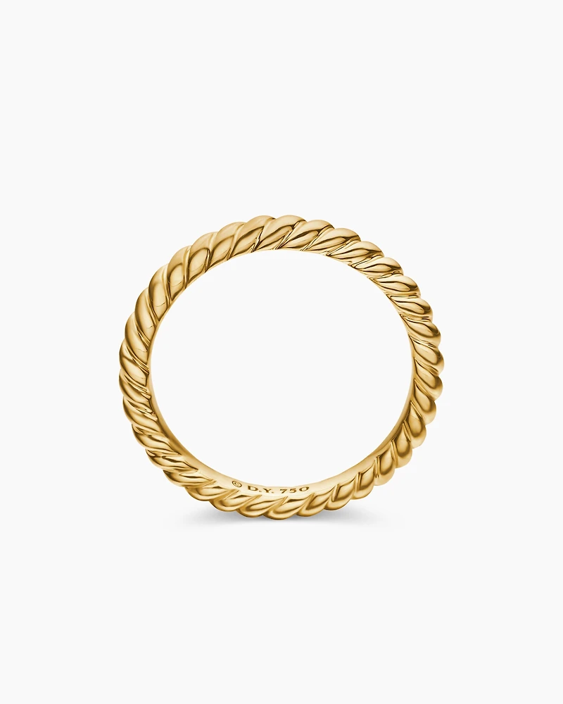 DY Cable Band Ring 18K Yellow Gold, 2.45mm