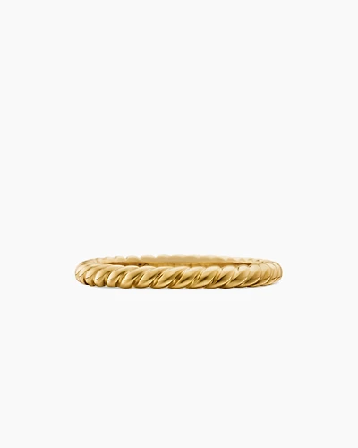 DY Cable Band Ring 18K Yellow Gold, 2.45mm