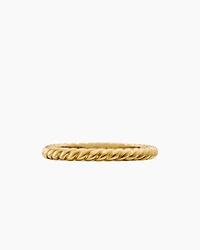 DY Cable Band Ring 18K Yellow Gold, 2.45mm